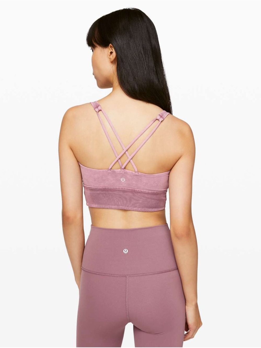 Lululemon Free To Be Bra *Long Line Rib Snow Wash